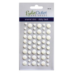 Eyelet Outlet - Enamel dots - Blanc pailleté